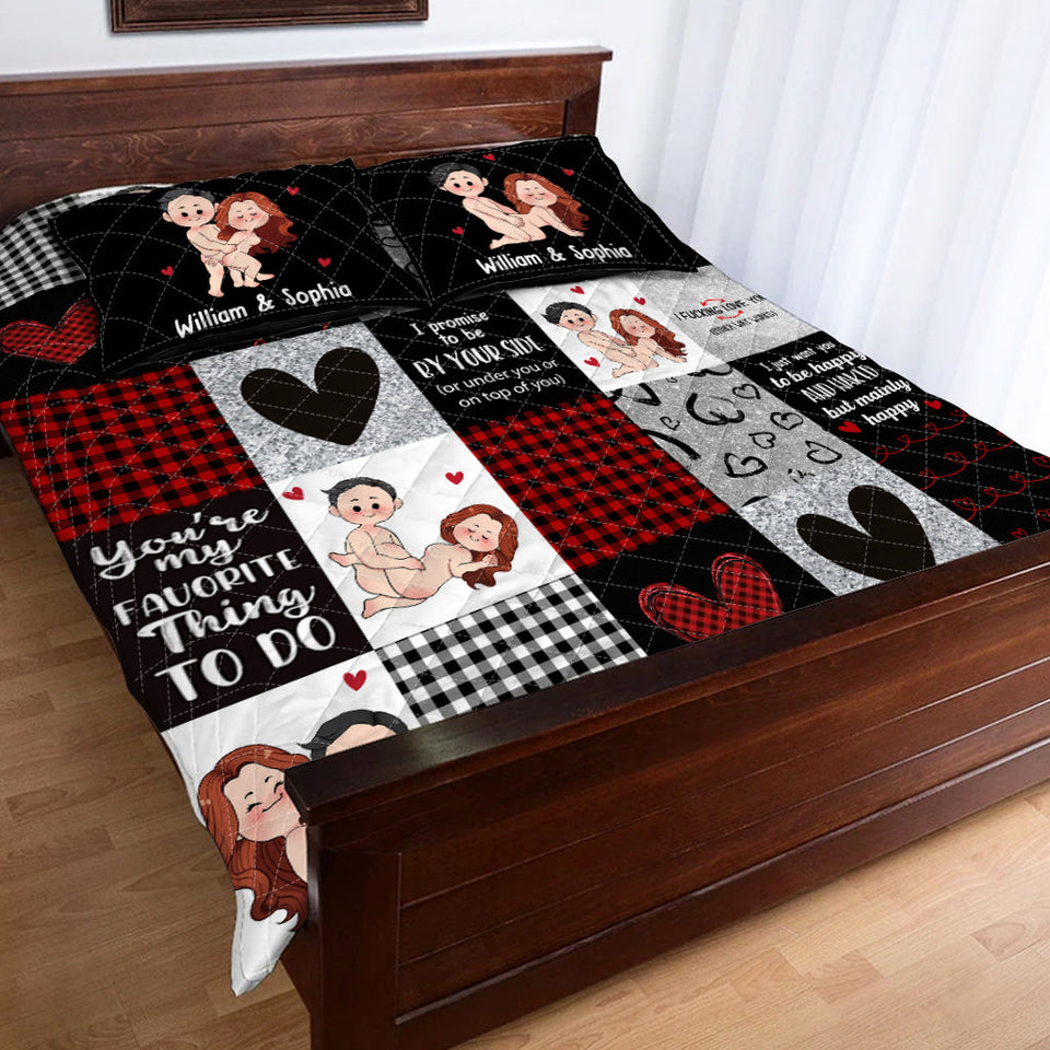 I Love You - gift for husband, wife, boyfriend, girlfriend - Personalized Quilt Set