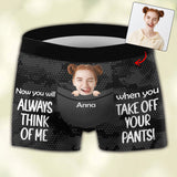 You Will Think Of Me - Personalized Couple Men’s Boxer Briefs