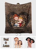 I Love You - Personalized Couple Blanket