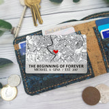 The Beginning Of Forever - Personalized Couple Wallet Insert Card