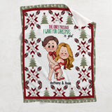 The Only Package I Want For Christmas Is You - Personalized Couple Blanket