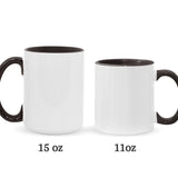 Always Happy To Be Behind You - Personalized Couple Accent Mug