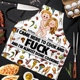 I Came Here To Cook - Personalized Couple Apron