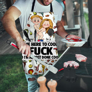 I Came Here To Cook - Personalized Couple Apron