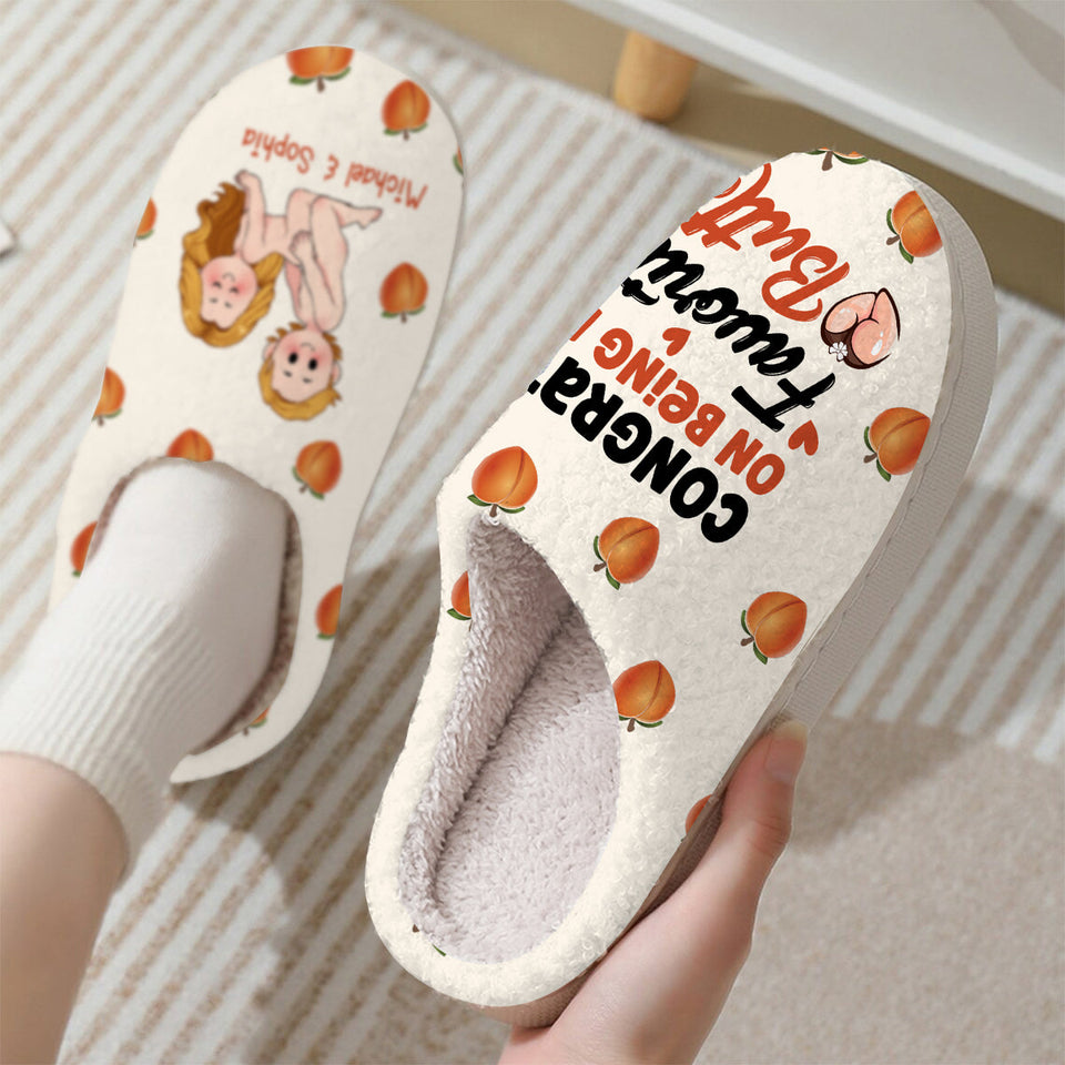 Congrats On Being My Favorite - gift for wife, husband, boyfriend, girlfriend - Personalized Slippers