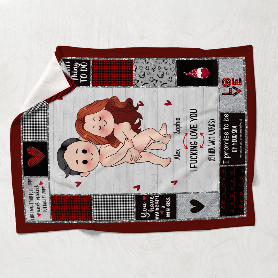 I Love You - Personalized Blanket