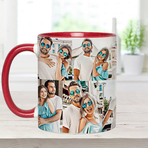 Cartoonize Photos Collage - gift for boyfriend, girlfriend, wife, husband - Personalized Accent Mug