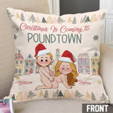 Merry Christmas In Poundtown - gift for husband, boyfriend, girlfriend - Personalized Throw Pillow