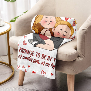 I Promise To Be By Your Side - gift for husband, wife, boyfriend, girlfriend - Personalized Blanket