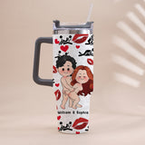 I Love You - Personalized Couple Tumbler With Handle