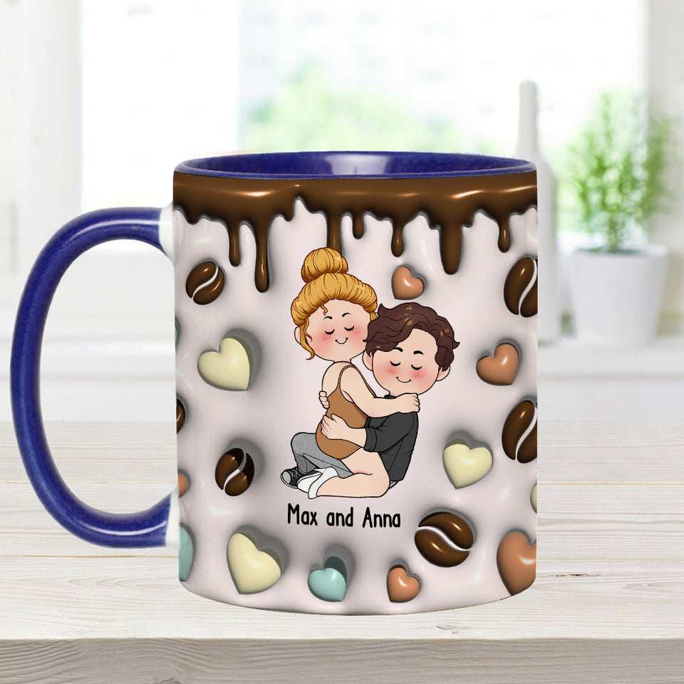 I Like You How I Like My Coffee - Personalized Couple Accent Mug