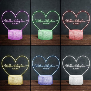 You & Me We Got This - Personalized Couple Shaped Plaque Light Base