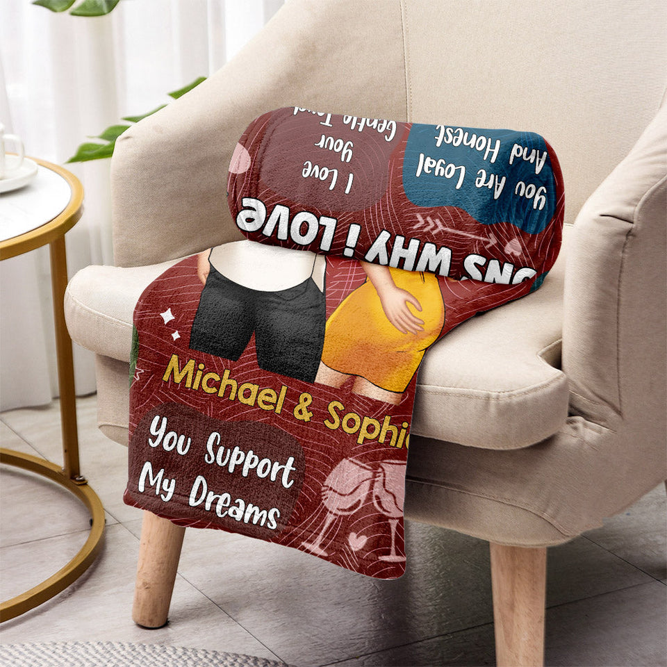 10 Reasons I Love You - Personalized Couple Blanket