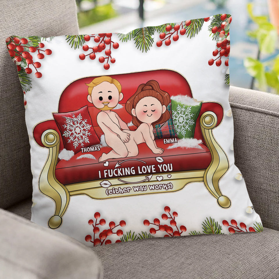 I Love You - Personalized Couple Throw Pillow