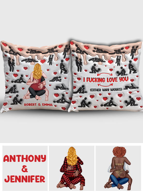 I Love You - Personalized Couple Throw Pillow