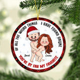 Of All Weird Things - Personalized Couple Ornament