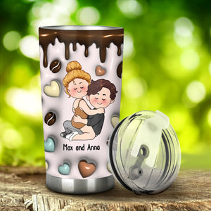 I Like You How I Like My Coffee - Personalized Couple Tumbler