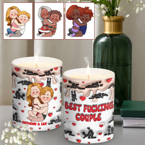 Best Couple Ever - Personalized Couple Candle With Wooden Lid