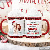 Of All Weird Things - Personalized Couple Accent Mug