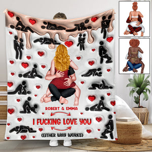 I Love You - Personalized Couple Blanket