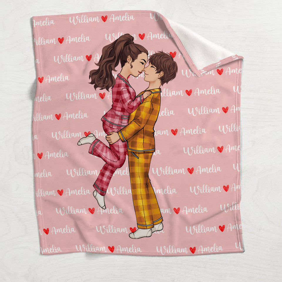 I Love You Forever - gift for husband, wife, girlfriend, boyfriend - Personalized Blanket