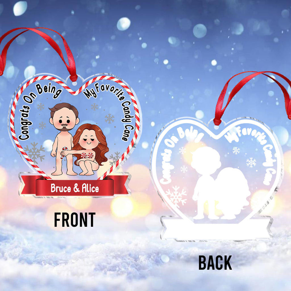 Congrats On Being My Favorite - gift for husband - Personalized Transparent Ornament