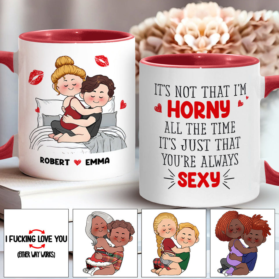 I Love You - Personalized Couple Accent Mug