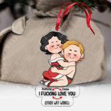 I Love You - gift for boyfriend, girlfriend, wife, husband - Personalized Transparent Ornament