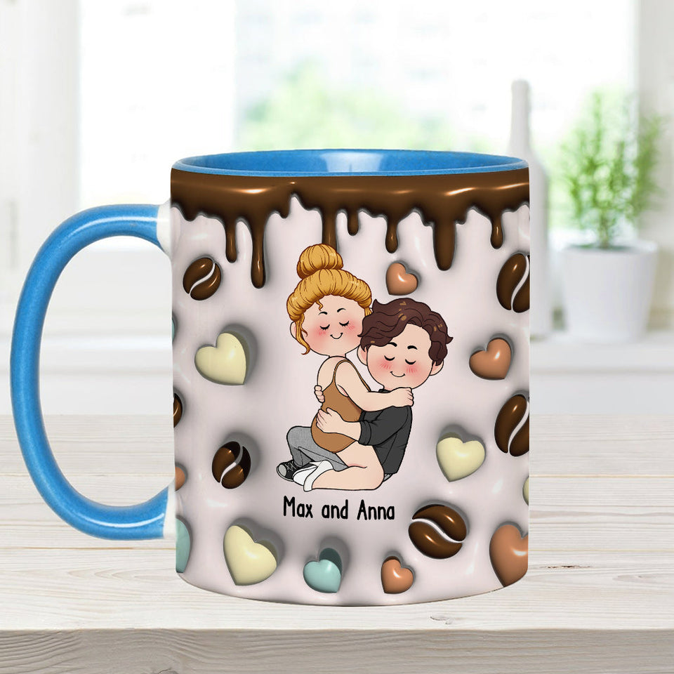 I Like You How I Like My Coffee - Personalized Couple Accent Mug