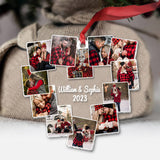 Photo Couple Heart - Personalized Couple Transparent Ornament