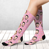 Custom Face Sweet Candy - Personalized Couple Socks