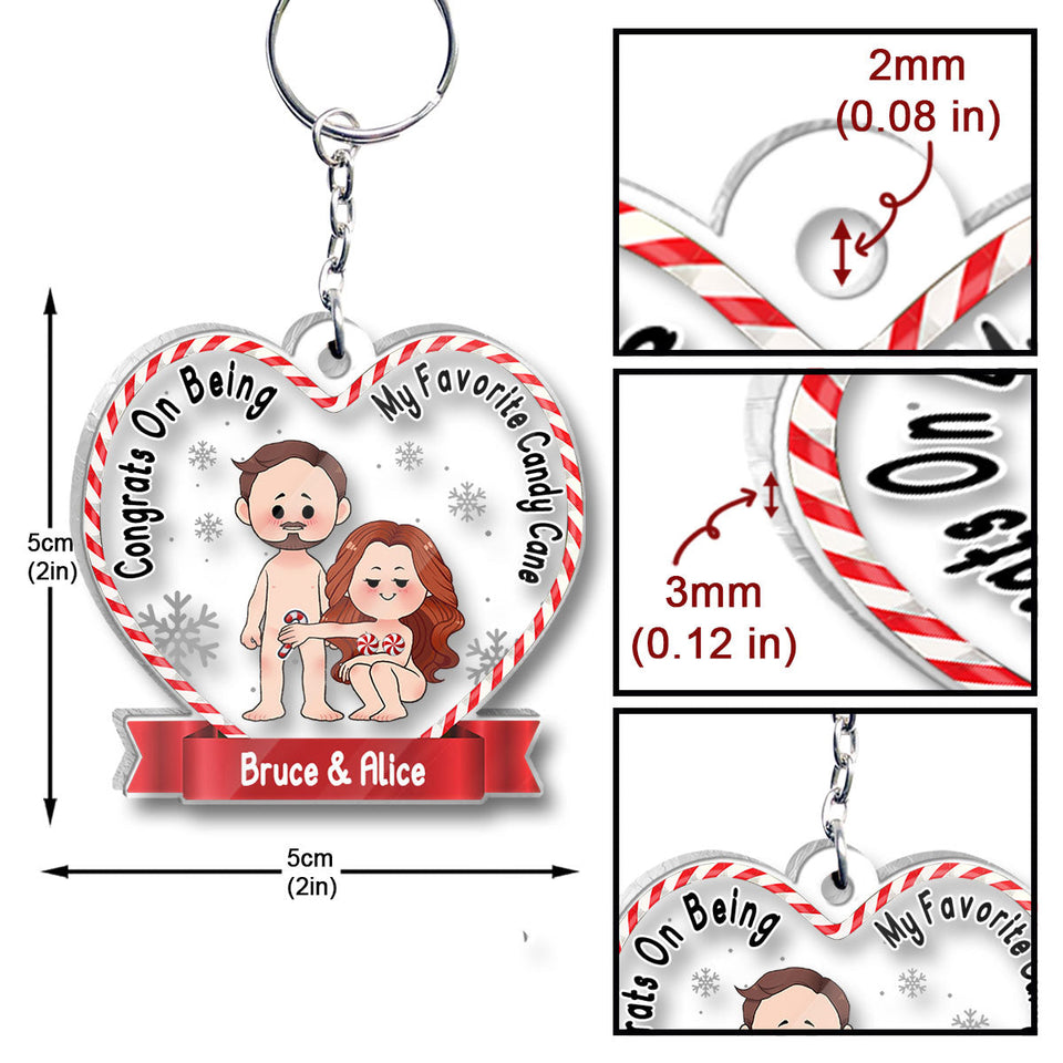 Congrats On Being My Favorite - gift for husband, wife - Personalized Transparent Keychain