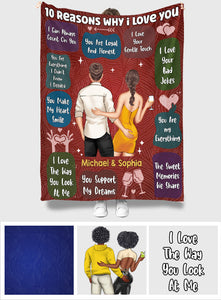 10 Reasons I Love You - Personalized Couple Blanket