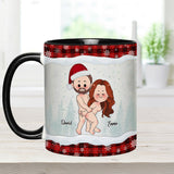 Of All Weird Things - Personalized Couple Accent Mug