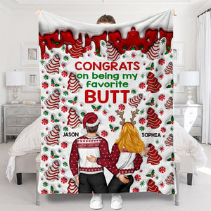 Congrats On Being My Favorite - gift for girlfriend, boyfriend, husband, wife - Personalized Blanket