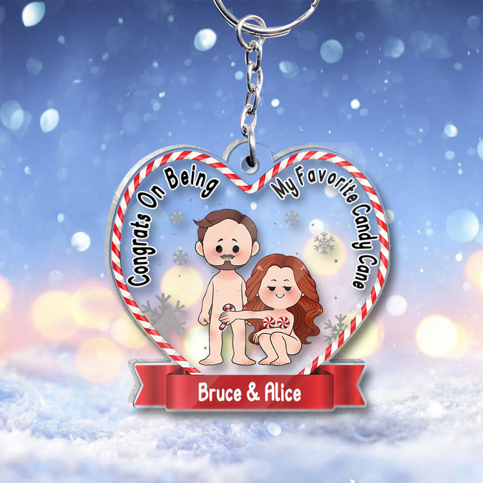 Congrats On Being My Favorite - gift for husband, wife - Personalized Transparent Keychain