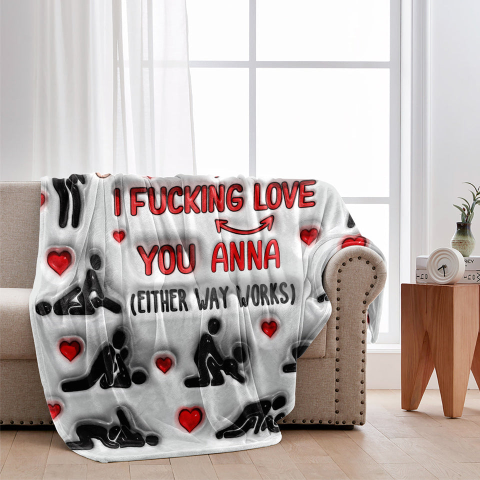 My Favorite Thing To Do Is You - Personalized Couple Blanket