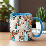 Cartoonize Photos Collage - gift for boyfriend, girlfriend, wife, husband - Personalized Accent Mug