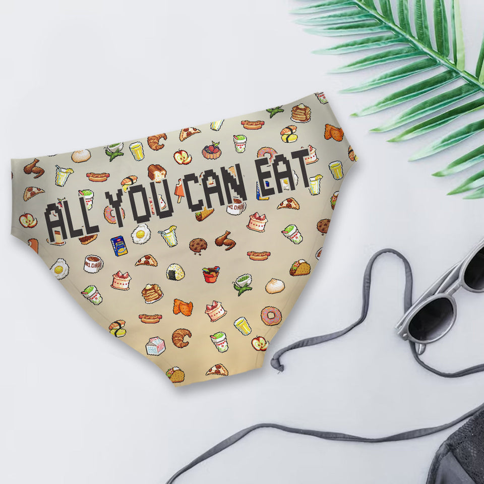 All You Can Eat Adult Humor - Personalized Couple Women's Briefs