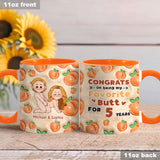 Congrats On Being My Favorite Butt - gift for husband, wife, boyfriend, girlfriend - Personalized Accent Mug