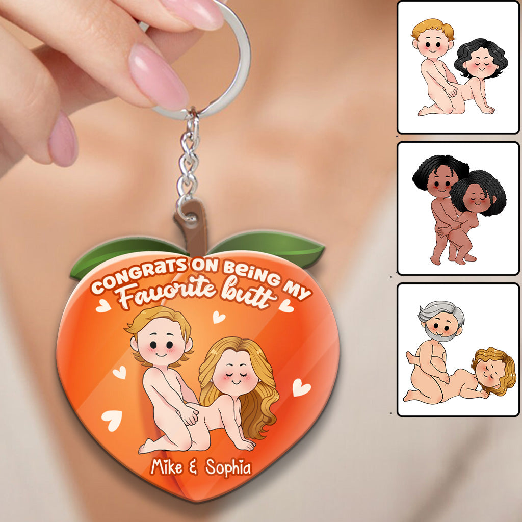 Congrats On Being My Favorite - gift for husband, wife, boyfriend, girlfriend - Personalized Keychain