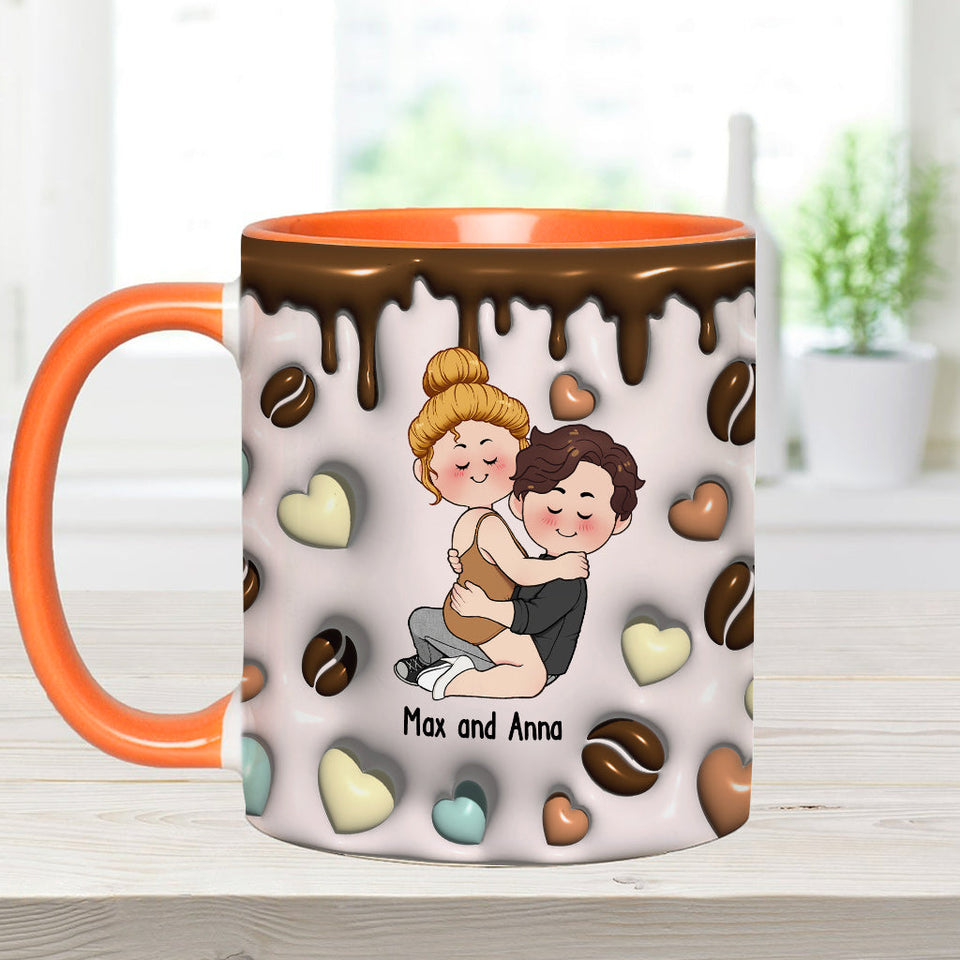 I Like You How I Like My Coffee - Personalized Couple Accent Mug