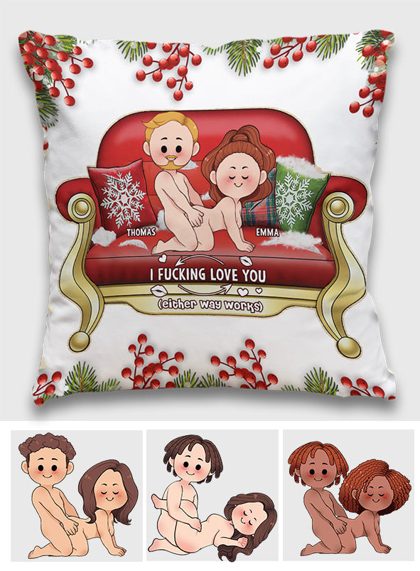 I Love You - Personalized Couple Throw Pillow