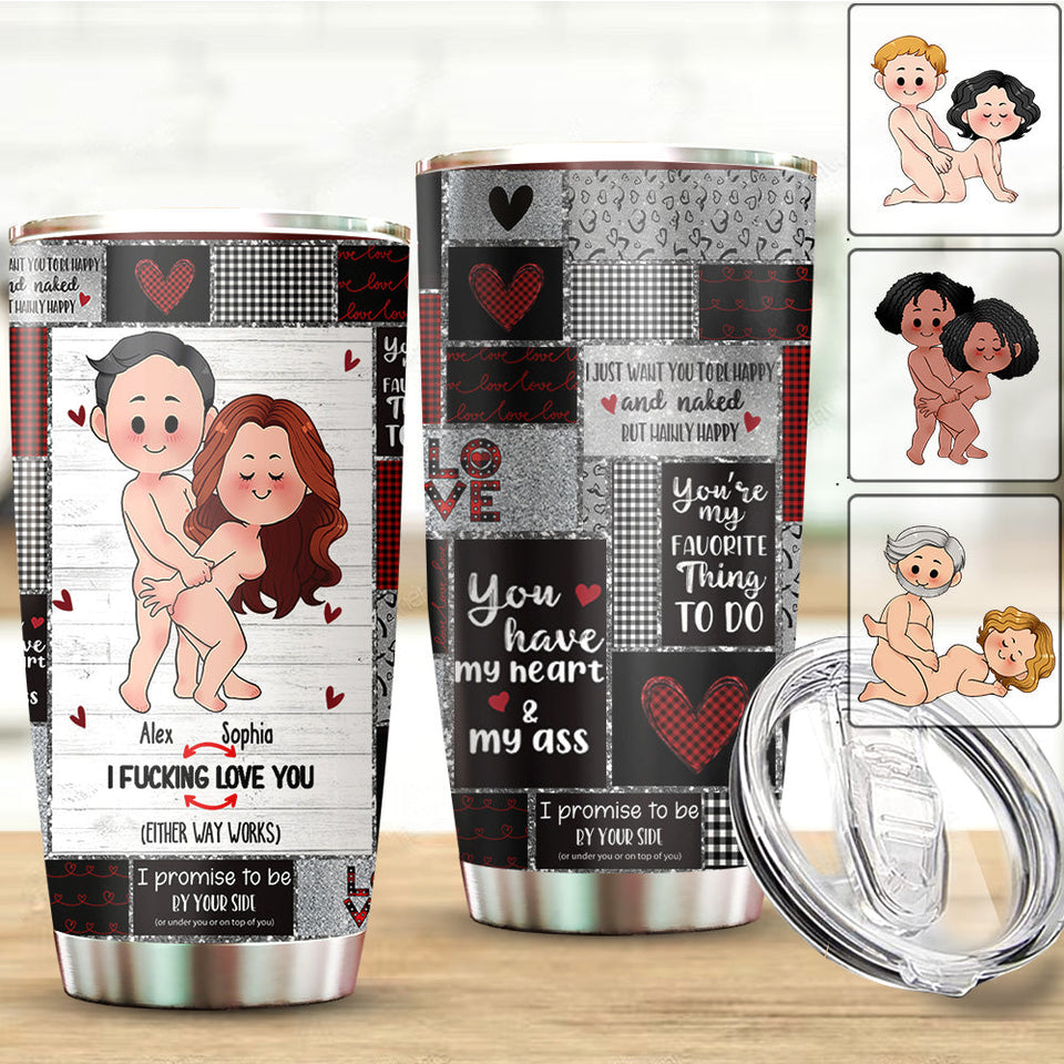 I Love You - Personalized Couple Tumbler