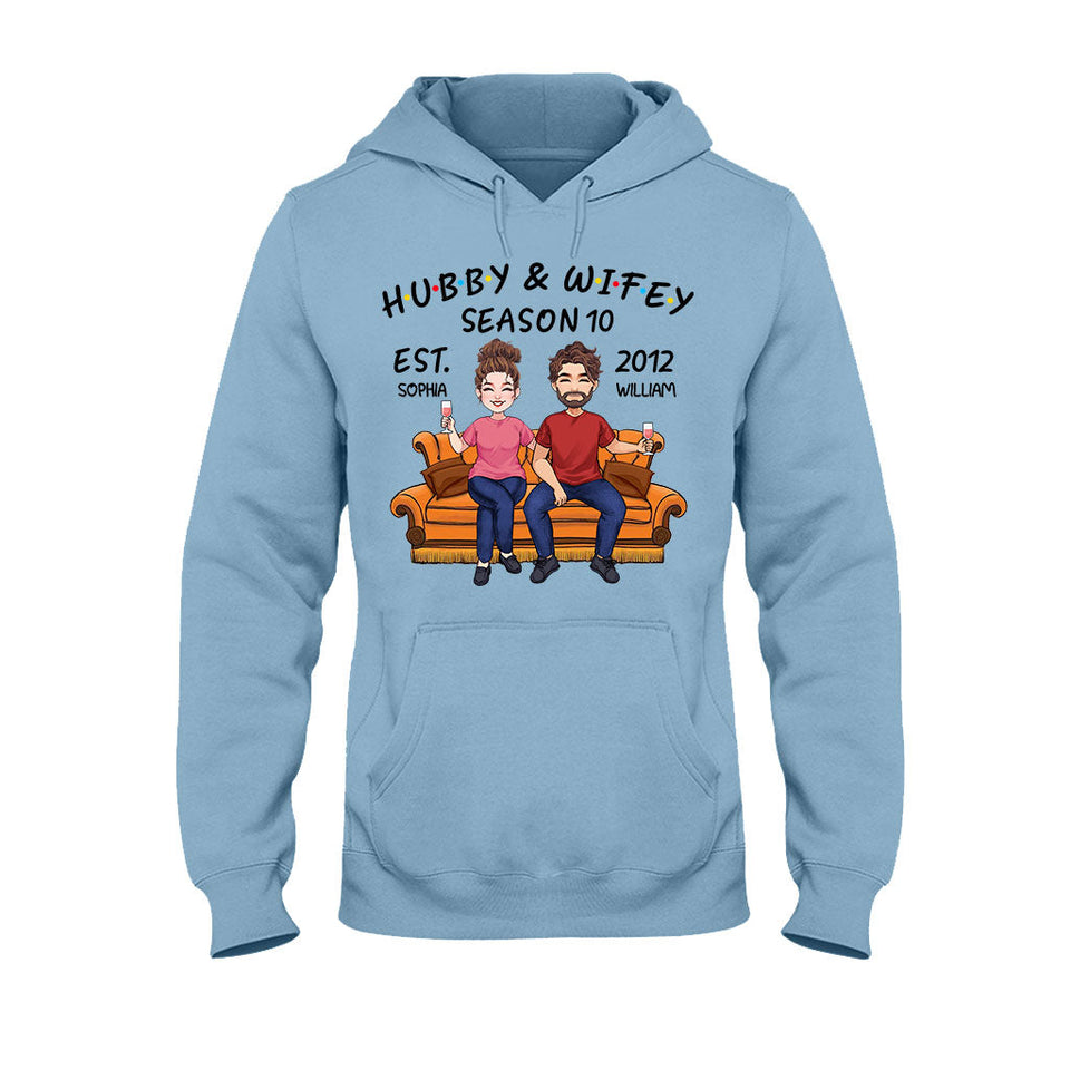 Hubby And Wifey - Personalized Couple T-shirt And Hoodie