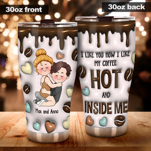 I Like You How I Like My Coffee - Personalized Couple Tumbler