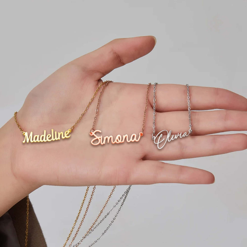 Custom Name - Personalized Couple Name Necklace