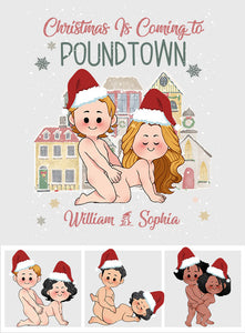 Merry Christmas In Poundtown - gift for wife, husband - Personalized Decal Die Cut