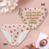 Roses Are Red Violets Are Blue - Personalized Couple Women Briefs