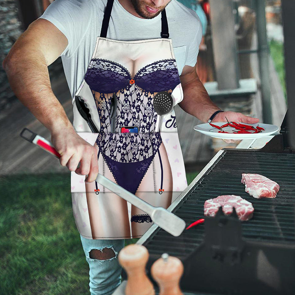 Sexy Lady - Personalized Couple Apron